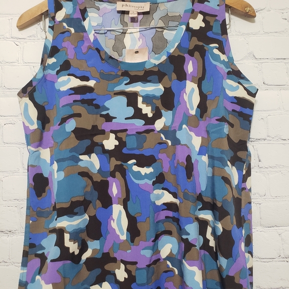 Philosophy Sz Small NWT Hi-Lo Tank Blue … - Picture 2 of 11